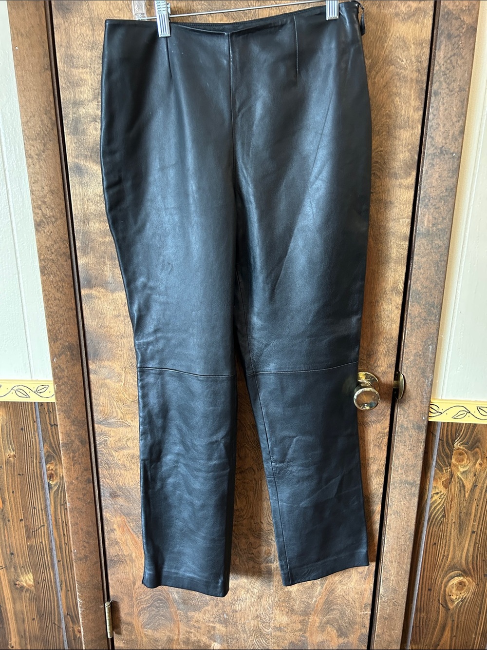Valerie by Valerie Stevens Classic Black Leather Pants 10